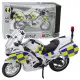 Metalinis baltas policijos motociklas Žaisliniai motociklai