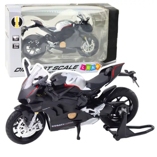 Metalinis juodas sportinis motociklas Žaisliniai motociklai