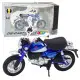 Retro klasikinis mėlynas metalinis motociklas Žaisliniai motociklai