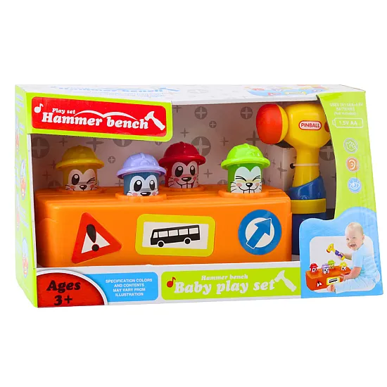 Interaktyvus žaislas, plaktukų rinkinys Hamsters Kūdikiams