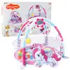 Kūdikių žaidimų kilimėlis su kamuoliukų baseinu 3in1 „Unicorn Pink“ Kūdikiams