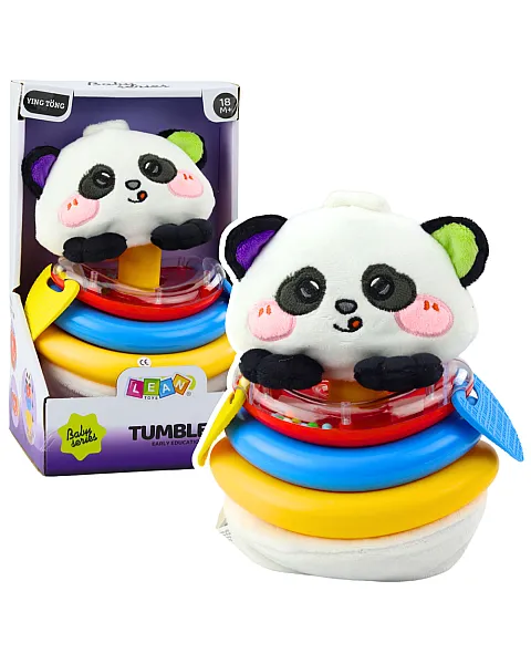 ūdikio supamas sensorinis žaislas su pliušine panda