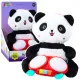 Pliušinė panda su būgnais- muzikinis žaislas Kūdikiams