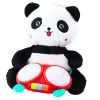Pliušinė panda su būgnais- muzikinis žaislas Kūdikiams