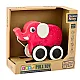 Toy red elephant with rope and whistle For babies