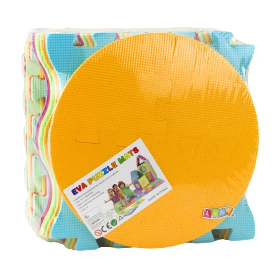 Minkštas spalvotas dėlionės kilimėlis, 16 dalių. Kūdikiams