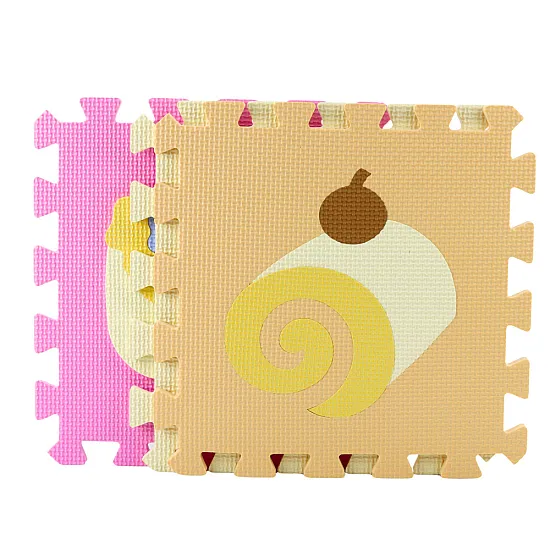 Pastelinių spalvų minkštas dėlionės kilimėlis 16 vnt. Kūdikiams