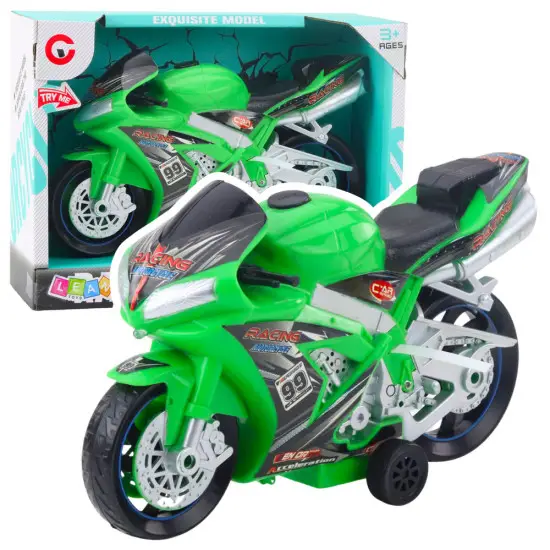 Lenktynimis žalias motociklas Žaisliniai motociklai