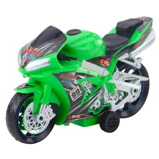 Lenktynimis žalias motociklas Žaisliniai motociklai