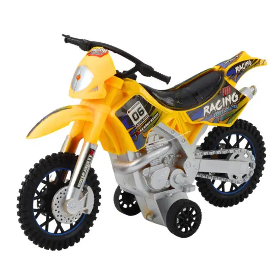 OFF-ROAD krosinis geltonas motociklas Žaisliniai motociklai