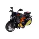Surenkamas juodas/oranžinis motociklas Žaisliniai motociklai