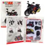 Motorcycle assembled by twisting metal 1:14 DIY in red