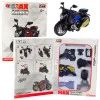 Surenkamas juodas/mėlynas motociklas Žaisliniai motociklai