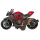 Surenkamas juodas/raudonas motociklas Žaisliniai motociklai