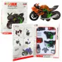 Prefabricated Motorcycle Bolt Metal 1:14 DIY Orange-Green