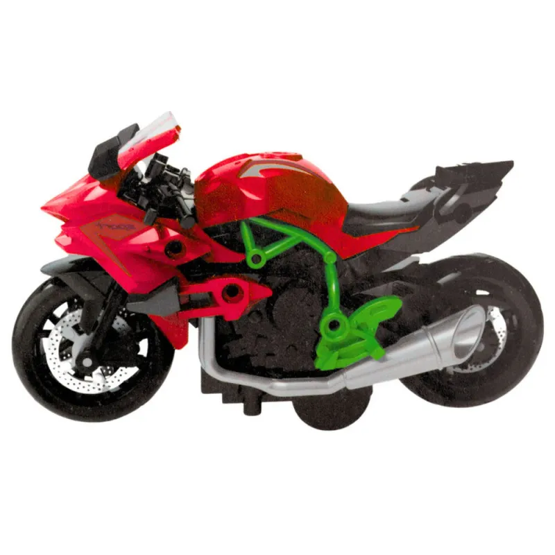Prefabricated Motorcycle Screw Metal 1:14 DIY in greenish red