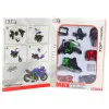 Prefabricated Motorcycle Screw Metal 1:14 DIY in greenish red
