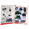 Prefabricated Motorcycle Screw Metal 1:14 DIY Green and Black