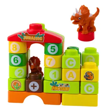 Edukacyjne konstruktory w plecaku Dinozaury Liczby Litery 49 szt.