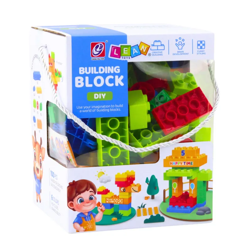 Set of 3D Colorful Construction Blocks 100 pcs.