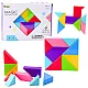 Magnetic Tangram Blocks Coloured puzzle stickers 9 pcs.