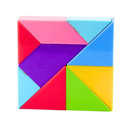 Magnetic Tangram Blocks Coloured puzzle stickers 9 pcs.