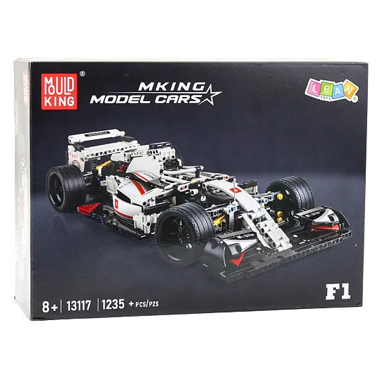 Ehitusplokid F1 võidusõiduauto valge ja punane 1235 tk. Ehitajad
