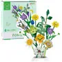 Building blocks Decorative bouquet of coloured flowers 997 pcs.