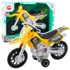 Geltonas motokrosinis motociklas Žaisliniai motociklai