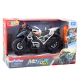 Juodas lenktyninis sukantis motociklas su šviesos ir garso efektais Žaisliniai automobiliai