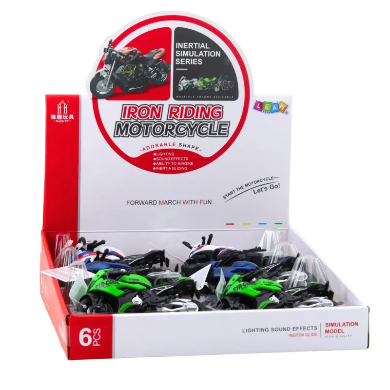 Sportinis motociklas su žibintais ir garsais Žaisliniai motociklai