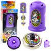 Violetinis skraidantis diskas Unicorn Spinner Launcher rinkinys Stalo ir sporto žaidimai