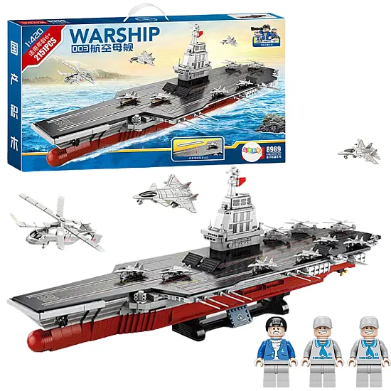 Building bricks WARSHIP 003 Large aircraft carrier 1:420 2151 pcs.