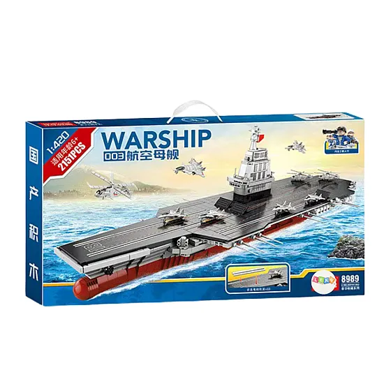 Building bricks WARSHIP 003 Large aircraft carrier 1:420 2151 pcs.