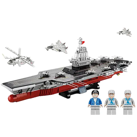 Building bricks WARSHIP 003 Large aircraft carrier 1:420 2151 pcs.