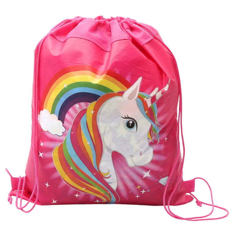 Rožinis sportinių batelių krepšys Unicorn Rainbow, 35 x 27 cm Kuprinės