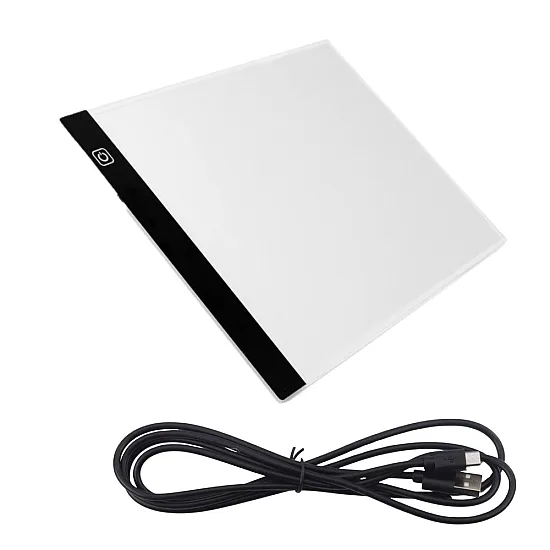 LED apšviesta piešimo lenta kaligrafijai, A4 formato Magnetinės lentos ir magnetai