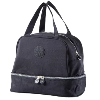 Black brunch bag with adjustable strap 27 cm