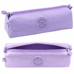 Violetinis mokyklinis penalas su vienu skyriumi 21,5 cm