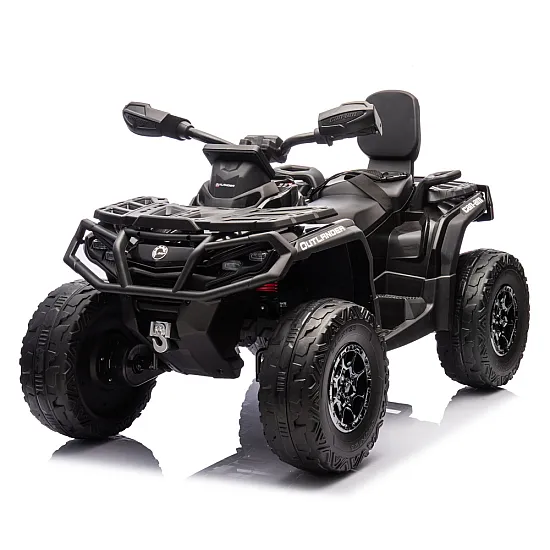 Juodas Can Am Outlander 4x4 DK-CA005 keturatis Elektrinės mašinėlės vaikams