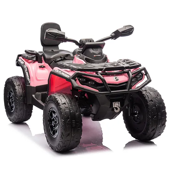 Šviesiai rožinis Can Am Outlander 4x4 DK-CA005 keturatis Elektrinės mašinėlės vaikams