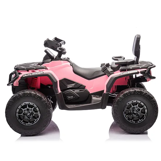 Šviesiai rožinis Can Am Outlander 4x4 DK-CA005 keturatis Elektrinės mašinėlės vaikams