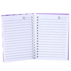 Violetinis holografinis sąsiuvinis A6, 80 lapų