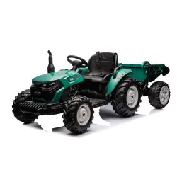 HC-306 Akumuliatorinis traktorius su priekaba Tamsiai žalia 24V