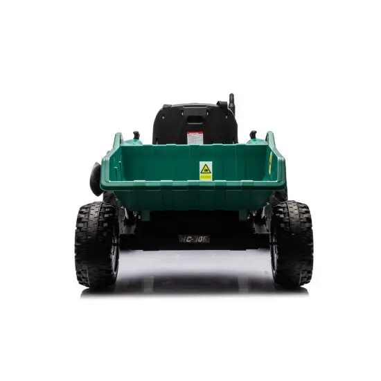 HC-306 Akumuliatorinis traktorius su priekaba Tamsiai žalia 24V