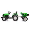 Žalias elektrinis traktorius  HC-306 su priekaba 24V Elektrinės mašinėlės vaikams
