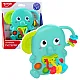 Green sensory elephant rattle with moving parts For babies