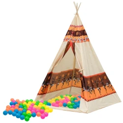 Indėnų tipi palapinė su kamuoliukais, 155 cm