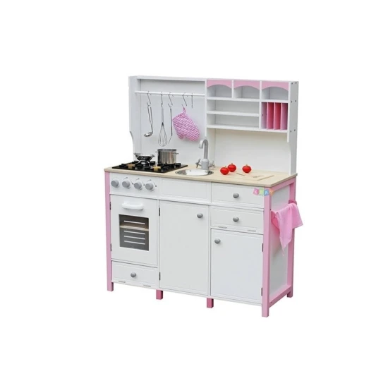 Medinė vaikiška virtuvėlė su atidaromais spintelėmis Buitiniai prietaisai, virtuvės