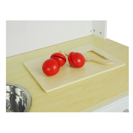 Medinė vaikiška virtuvėlė su atidaromais spintelėmis Buitiniai prietaisai, virtuvės